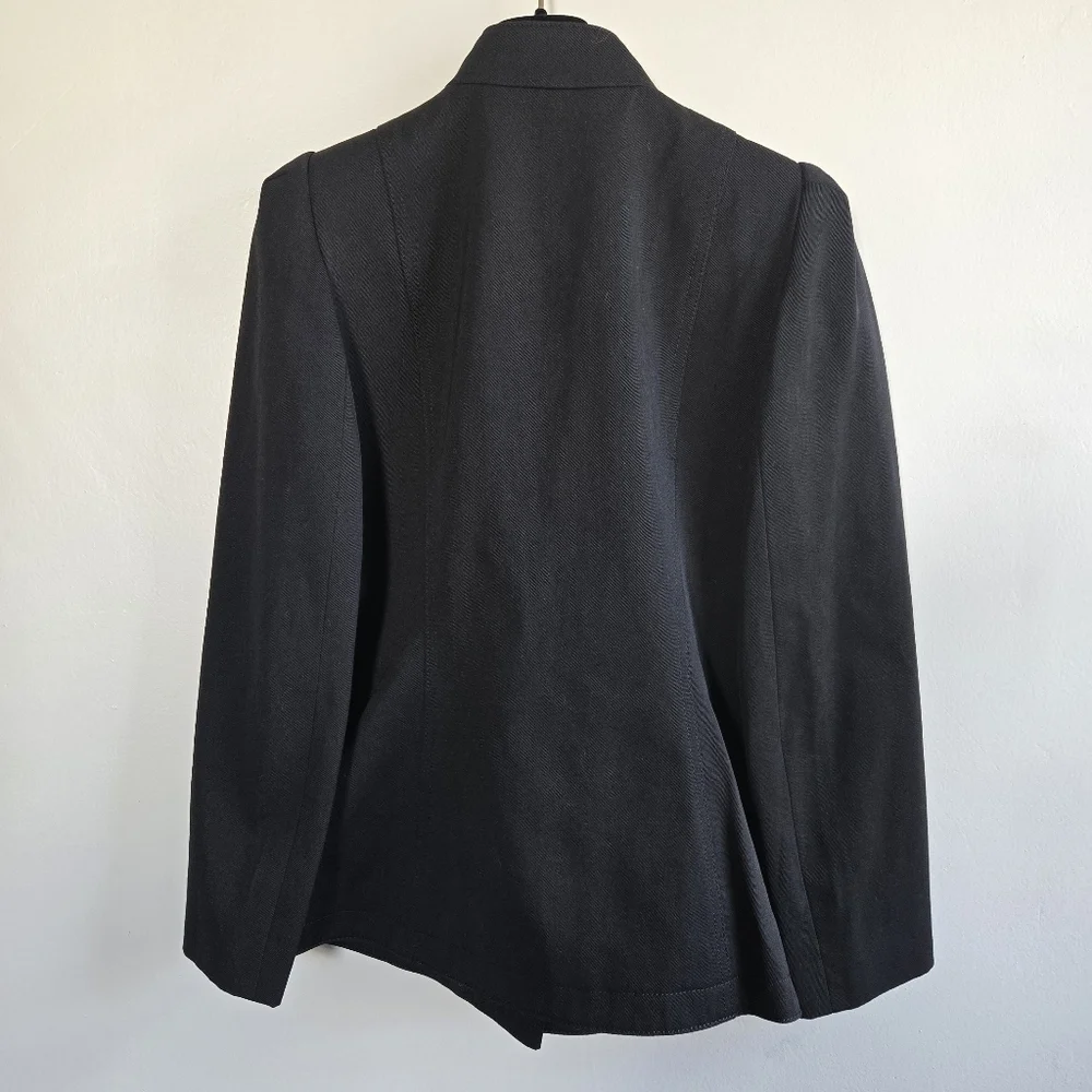 New Tory Burch Wool Sargent Pepper Front Button Long Sleeves Black Jacket 8 NWT